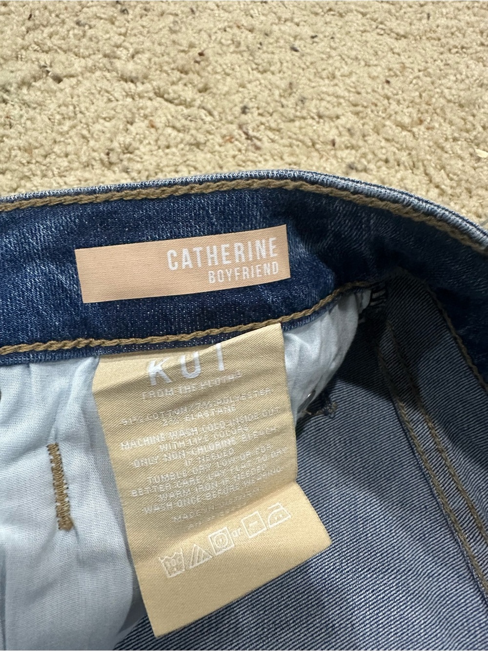 Kut From The Kloth Catherine Boyfriend Jeans Size 14 Medium Wash Denim - Picture 4 of 9